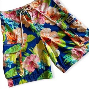 Men’s Hollister Hawaiian Hibiscus Shorts 🌺 Swim Trunks Medium